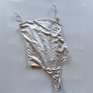 Abercrombie & Fitch Stretchy Cream Bodysuit size XS